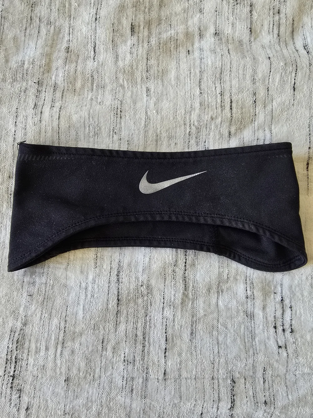 Nike Black Reflective Swoosh Headband